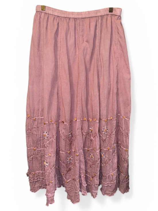 Soft Surroundings Dresses & Skirts - Soft Surroundings New! flowy embellished & Embroidered Maxi Skirt in light plum